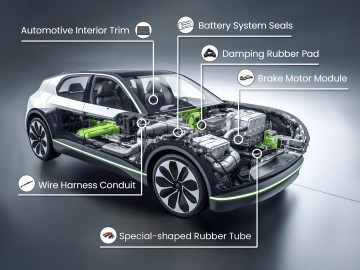 Sky Rubber Auto Part Applications Custom Molded Rubber Parts Manufacturer